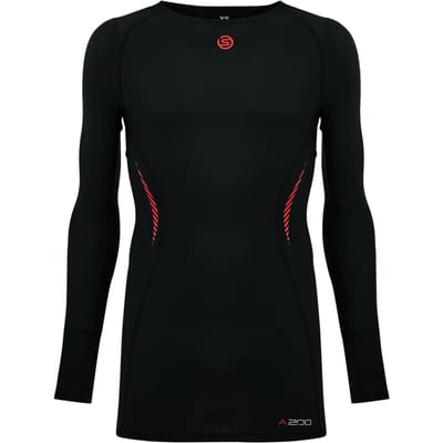 Skins Heren A200 compressieshirt met opdruk op de rug (Zwart)
