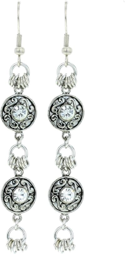Behave - Dames oorbellen zilverkleur - Vintage look - Feestelijk stijl