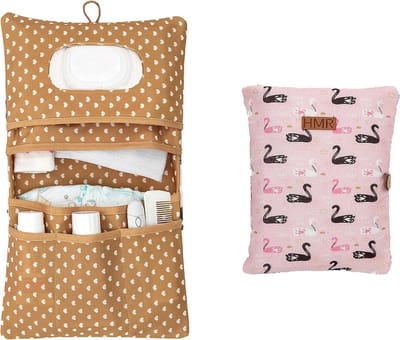 SnelShoppen - Diaper Bag Organizer & Makeup Bag 2 in 1 - Compact & Stijlvol voor Moeders - Kleine Versie voor Luiers, Crème, Doekjes - Duurzaam en Vui