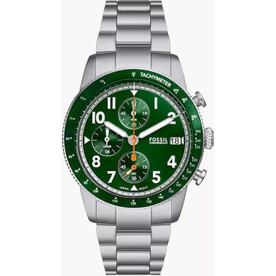 FS6048 Fossil Sport Tourer Chronograaf horloge groen