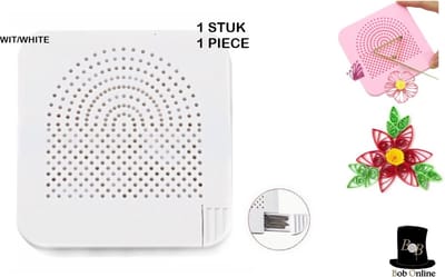 Bob Online™ - 1 Stuk – Wit - Jig Board met 20 Stuks Metalen Malpennen - 10.5x10.5cm - Creëer Draadvormen voor Kaarten maken, Juwelen en Woonaccessoires – Papier Quilling hulpmiddel – Paper Quilling Tool