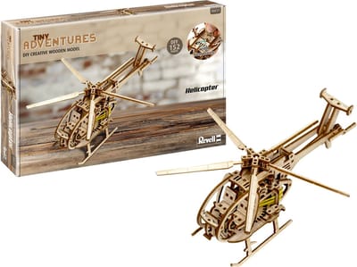 Revell Modelbouwpakket - 00611 Tiny Adventures - Helikopter - Functioneel Model Houten - 1:30 - Modelbouw