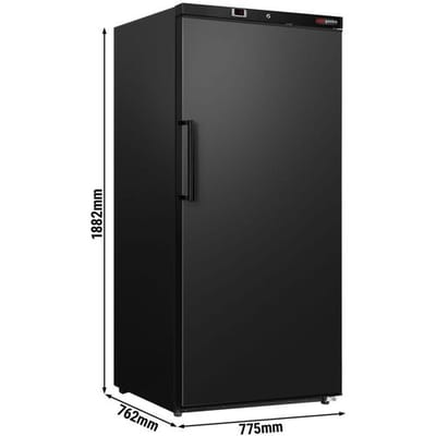 GGM Gastro Lagertiefkühlschrank ECO - 600 Liter - mit 1 Tür - Innenseite der Tür aus Kunststoff - Schwarz