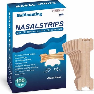 BeBlooming Anti Snurk Neusstrips 100 Stuks - Neusspreider voor Betere Nachtrust - Anti Snurk Neuspleisters