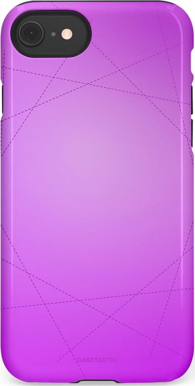 Casetastic Hoesje Geschikt voor Apple iPhone 7/8/SE - Stijlvolle Beschermende Duo-layer Case - Emily in het paars