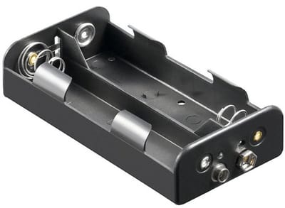 Batterijhouder C - Baby batterijen - Apparaten voeden - Met drukknop - 10 stuks - Zwart
