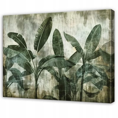 WALLARENA - Schilderij op Canvas 100x70 cm - Schilderijen - Canvas schilderij - Bladeren motif - Voor de slaapkamer van de salon - Op het doek