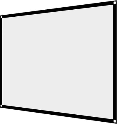 Draagbaar Projectiescherm - Filmscherm Opvouwbaar - Thuisbioscoop Creëren - 100% Kreukvrij Polyester - 150 inch 4:3 - Wit