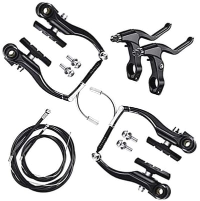 Aluminium Fietsremhevels en Remkabels Set voor Mountainbikes