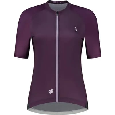 BBB Cycling DonnaFit R - Duurzaam Fietsshirt Dames Korte Mouw - 15-25 °C - Ademend MTB en Wielrenshirt - 3 Achterzakken - Paars