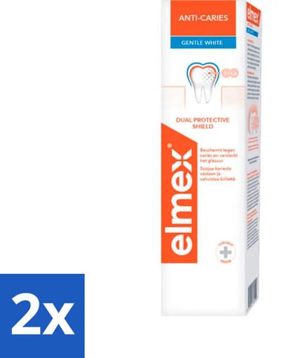Elmex - Tandpasta - Anti Cariës Whitening - Dual Protective Shield - 75 ml - Voordeelverpakking - 2 stuks