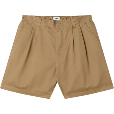 Obey Foster pleated short shorts sartial katoen breed been - zeemeermin
