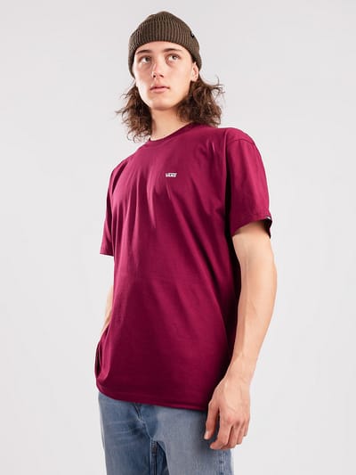 Vans Left Chest Logo Tee Purple Maat: XS | Basic T-Shirts Outlet | Heren | Paars