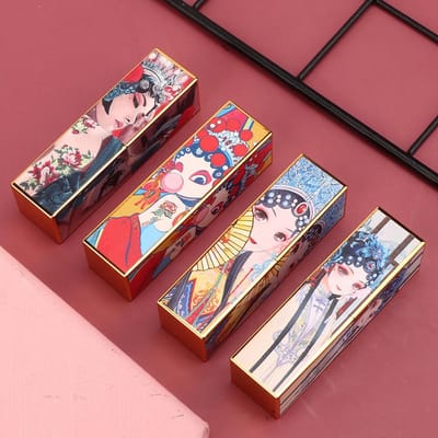 4 stuks Opera Chinese Stijl Lege Lippenstift Tube Magneetknop DIY Lippenbalsem Lippenstift Container#2