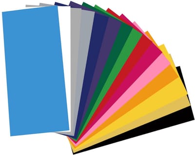 15x Strijklabels voor Textiel - Smart Iron On Folie voor Cricut Joy - 14x30.5 cm
