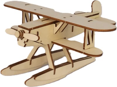 De Bouwplaats 3D Puzzel Watervliegtuig Heinkel - Houten bouwpakket