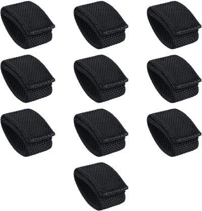 Dailygoody - Riemhouders - Bevestigingsaccessoires - Zwart - Nylon Riemlushouder - Magische Lijm - Geschikt voor Politie - 10 stuks