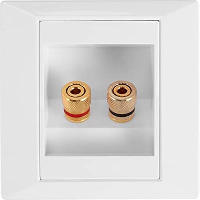 Solidchoice - Gold Plated Wandcontactdoos met 2 Audiokoppelingen