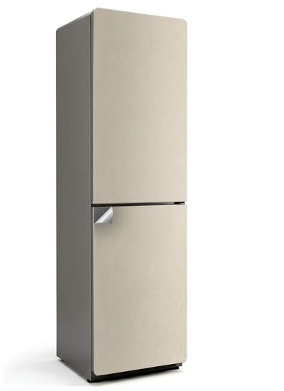 Wallfluent Koelkaststickers - Beige Koelkast Folie - 60 cm x 205 cm - Beige Koelkaststickers - Decoratieve Koelkaststicker - Koelkast Opknappen Sticker - Zelfklevende Koelkaststicker - Koelkast Versiering