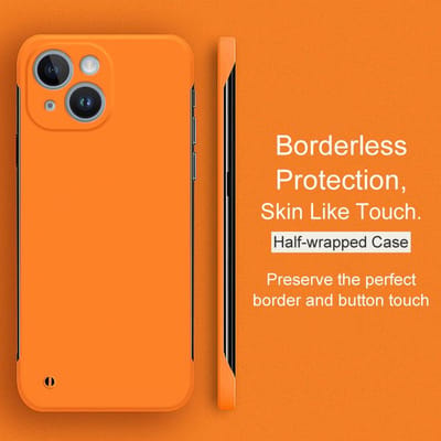 Ultradunne Matte Randloze Case Voor iPhone 15 14 Plus 13 12 Mini 11 Pro Xs Max X Xr Se 2020 2022 Snoepkleur Harde PC Achterkant Other oranje