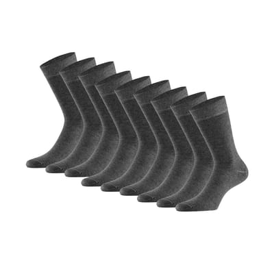 Bamboe sokken basic - 9-Pack - Grijs / 47/50
