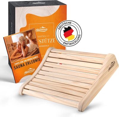 Ergonomische Hoofdsteun voor Sauna - Comfortabele Neksteun van Natuurlijk Hout - Ideaal voor Infraroodcabine en Wellness