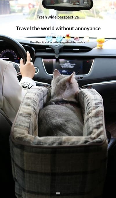 Honden Autostoel - Reisstoel Huisdier - Veilig Reizen - Middenconsole Montage - 49x25x21 cm - Normaal