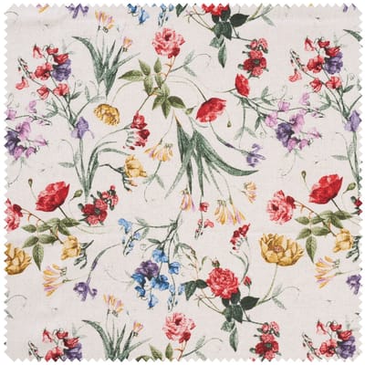 Decoratieve stof linnen optiek "Zomerbloemen"