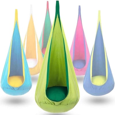 Hangende Schommelstoel - Hangmat Stoel - Ontspannen Zitten - Ademend Comfort Materiaal - 70 x 150 cm - Groen