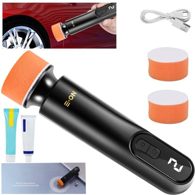 Mini Draadloze Auto Polijstmachine Elektrische Auto Polijst Reparatie Kit LED Display Automotive Krasverwijdering Polijstmachine voor Praktisch Gebruik zwart
