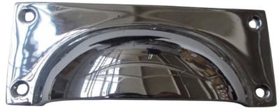 Small Rectangular Cup Handle Polished Chrome