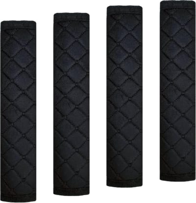 4 stuks, autostoel gordelkussens, zacht materiaal, riembeschermer, 27 cm, zwart, stoelgordel bekleding, veiligheidsgordelhoes, autoaccessoires (4-Black)