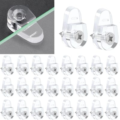 Dailygoods- Spiegelhouders 50 Stuks - Glashouders - Spiegelclips - Glasklemmen - Bevestiging 3-5 mm - Geschikt voor Glas/Acryl/Metaal/Hout