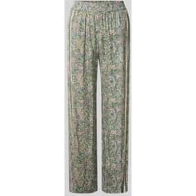 Stoffen broek van viscose in all-over look model 'Bala'