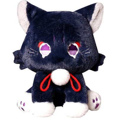 23cm Anime Genshin Impact Scaramouche Kat Pluche Speelgoed Schattige Pluche Pop Wanderer Huisdier Cosplay Knuffelkussen Speelgoed Kinderen Verjaardagscadeau 23cm black