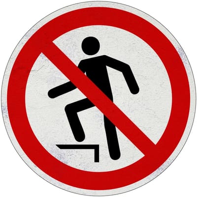Niet op staan verbodsbord - P019 | Sign Again materiaal | 10 cm