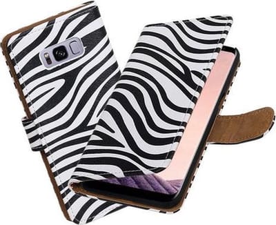 BestCases.nl Samsung Galaxy S8+ Plus Zebra booktype hoesje