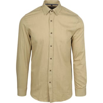 Suitable Overhemd Washed Sand - Maat XXL - Heren - Casual Shirt