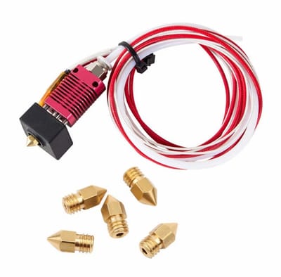 WiseGoods Premium MK8 3D Printer Extruder Hot End Kit - 24V Voor 1.75mm PTFE Filament - Compatibel Met Creality Ender 3/5 En CR-10