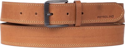 Petrol Industries Riem Heren - Broekriem - Leer - Naturel - 100 cm - XL