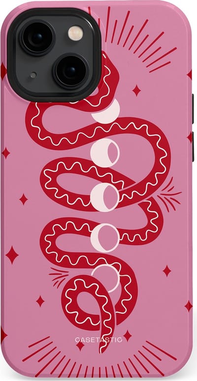 Casetastic Hoesje Geschikt voor Apple iPhone 13 Mini Magsafe - Stijlvolle Beschermende Duo-layer Case - Eclipseslang