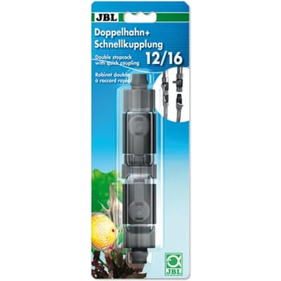 Snelle aquariumkoppeling met dubbele kraan JBL