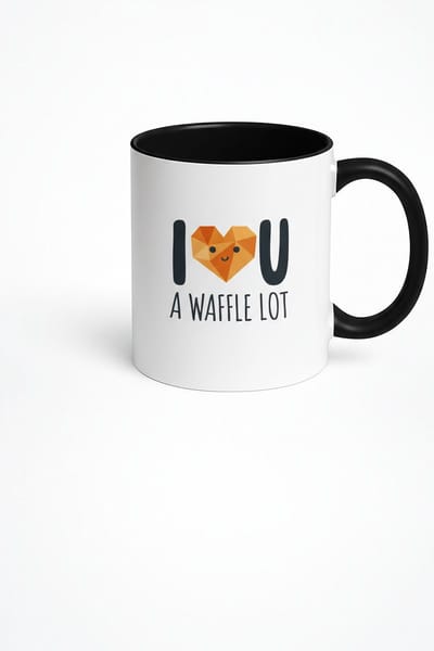 Mok 'I  U A Waffle Lot' | Grappig Liefdescadeau met Wafelhartje