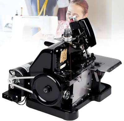 Overlock naaimachine - Lockmachine naaien - Professioneel zomen - 3000 steken per minuut - 255x210x270 mm - Zwart