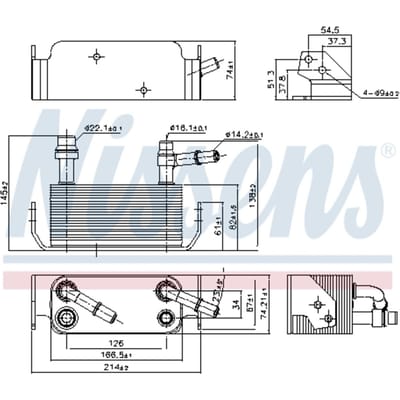 Olie radiator, automatische versnellingsbak NISSENS 91280