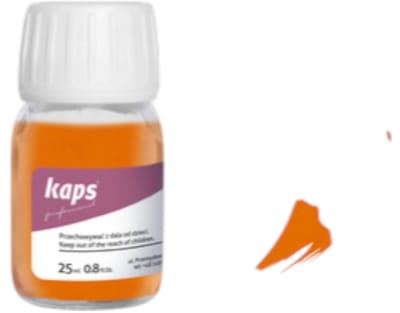Kaps super color leer & kunstleer verf inc.cleaner - (163) Zacht Oranje - 25ml