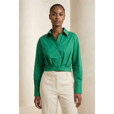 Casual Knopen Crop Shirt