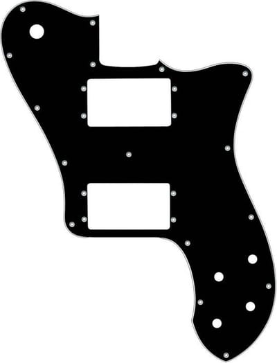 Boston TD3-B pickguard, Teaser deluxe, 3 ply, black