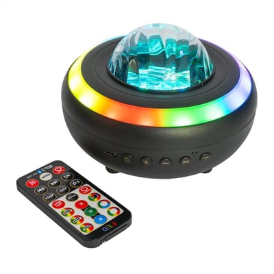 Draagbare Speaker - Verlichte Speaker - Feestelijke Sfeer - Aurora Borealis Effect - 8 Watt - Zwart