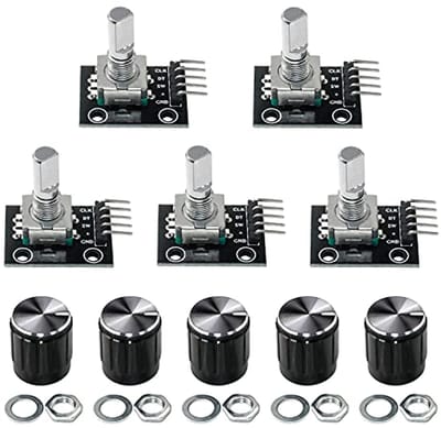 Roterende Encoder Module 5 Stuks 360 Graden Draaisensor met Drukknop voor Elektronica